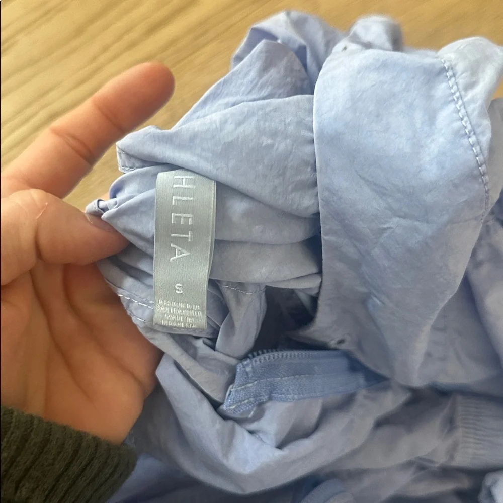Athleta purple blue Hooded Jacket rain Small
